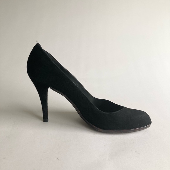 Stuart Weitzman Black Suede Genuine Leather Pumps size 10 - Picture 5 of 15